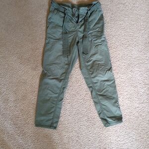 Vanilla Star belted crop pant green sz 5